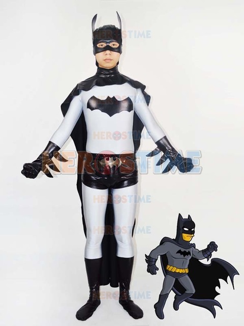 Grey & Black Batman Superhero Costume Adult Halloween Cosplay Male ...